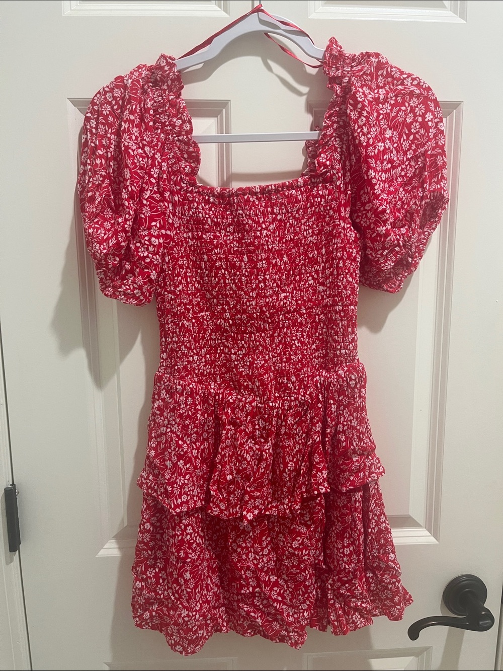 Japra Red Tiered Dress
